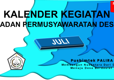 KALENDER KEGIATAN BADAN PERMUSYAWARATAN DESA BULAN JULI
