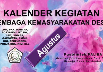 KALENDER KEGIATAN LEMBAGA KEMASYARAKATAN DESA BULAN AGUSTUS