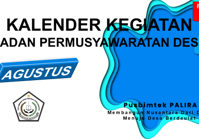 KALENDER KEGIATAN BADAN PERMUSYAWARATAN DESA BULAN AGUSTUS