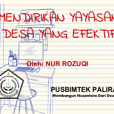 MENDIRIKAN YAYASAN DESA YANG EFEKTIF