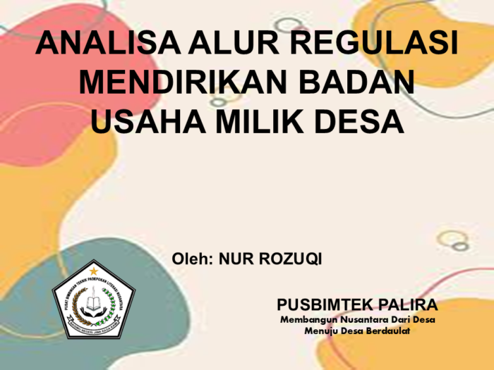 ANALISA ALUR REGULASI MENDIRIKAN BADAN USAHA MILIK DESA