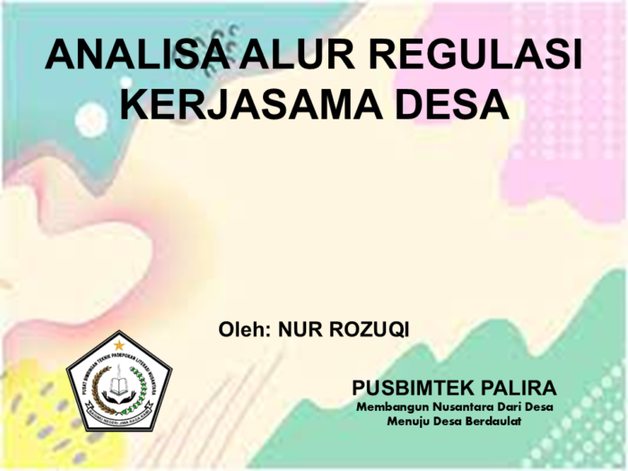 ANALISA ALUR REGULASI KERJASAMA DESA