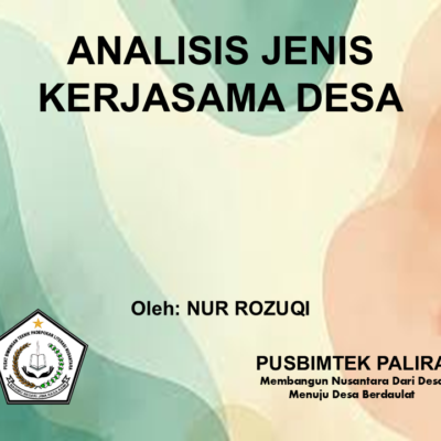 ANALISIS JENIS KERJASAMA DESA