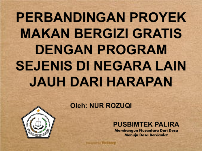 PERBANDINGAN PROYEK MAKAN BERGIZI GRATIS DENGAN PROGRAM SEJENIS DI NEGARA LAIN JAUH DARI HARAPAN